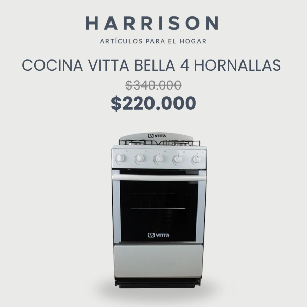 Oferta cocina Vitta Bella 4 Hornallas