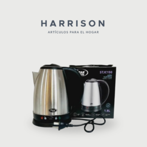 PAVA ELÉCTRICA DE ACERO INOXIDABLE 1.8 L CON CORTE PARA MATE Harrison Hogar